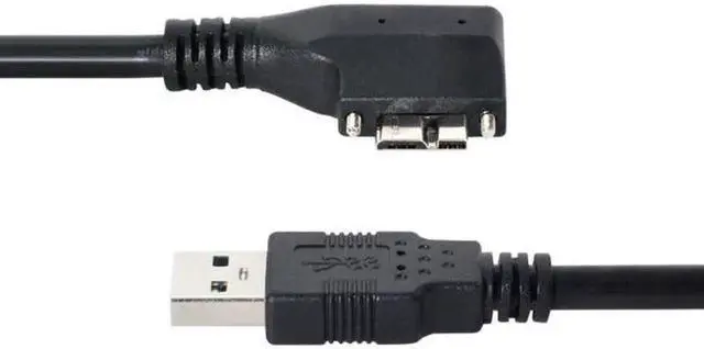Alt view image 2 of 7 - Dual Screws 90 Degree Left Angled Micro USB Mount to USB3.0 Data Cable for Industrial Camera