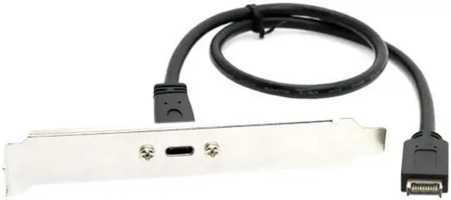 Alt view image 7 of 7 - USB 3.1 Front Panel Header to USB-C Type-C Female Extension Cable 40cm with Panel Mount Screw UC-037