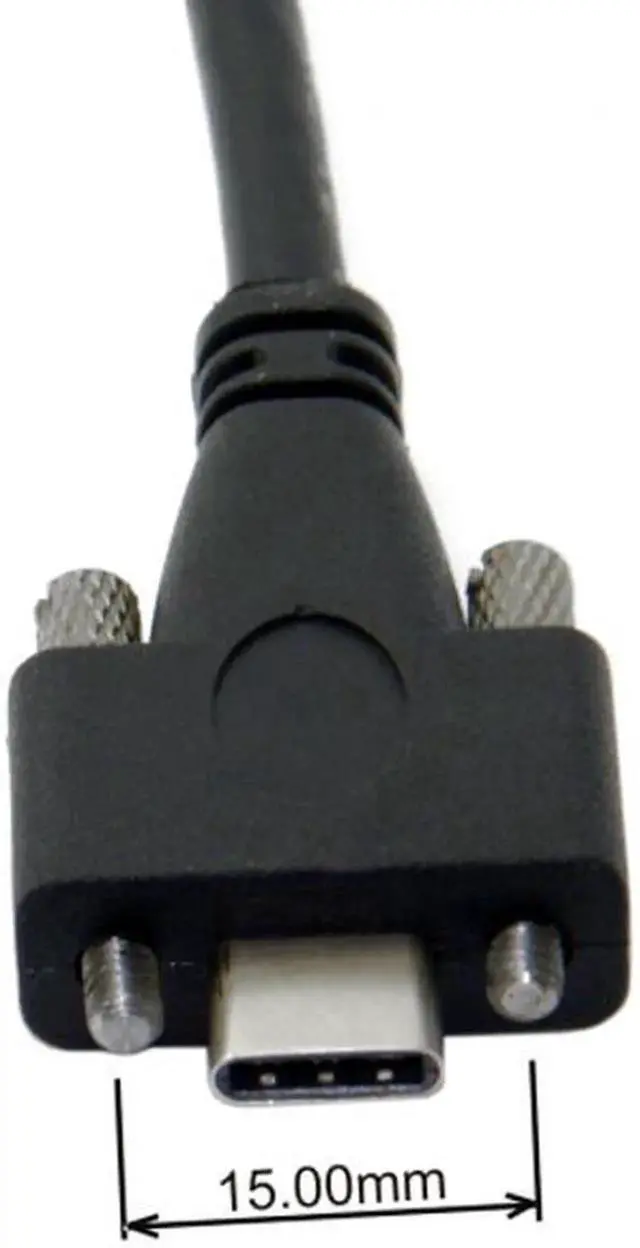 Alt view image 4 of 4 - USB 3.1 Type-C Dual Screw Locking to Standard USB3.0 Data Cable 2m Panel Mount Type UC-048-2.0M