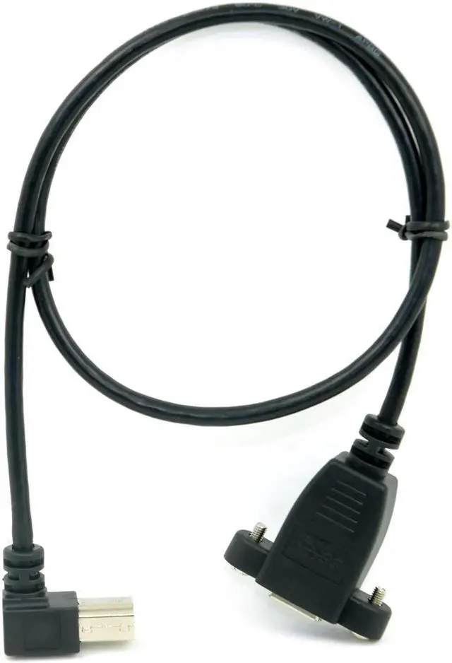 Alt view image 7 of 7 - USB 3.0 Back Panel Mount B Type Female To Right Angled 90 Degree B Type Male Extension cable 0.5m U3-288-0.5M