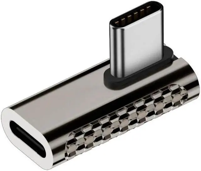 Alt view image 6 of 7 - 20Gbps USB4 Type C Male to Female Low Profile Right Angled 100W Power Data 8K Video Adapter for Laptop Phone