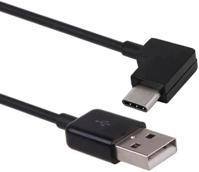 Alt view image 4 of 4 - 200cm Right Angled USB 3.1 Type C USB-C to USB 2.0 Cable 90 Degree Connector for Tablet & Mobile Phone UC-011-BK-2.0M
