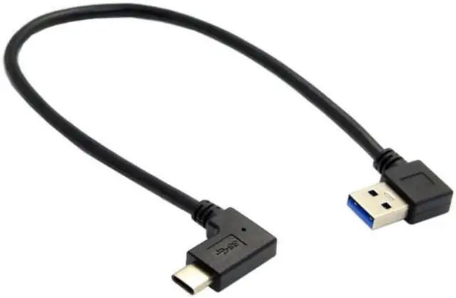 Alt view image 4 of 5 - Reversible USB 3.1 USB-C Angled to 90 Degree Right Angled USB 3.0 Cable for Macbook & Tablet & Mobile Phone UC-349-RI