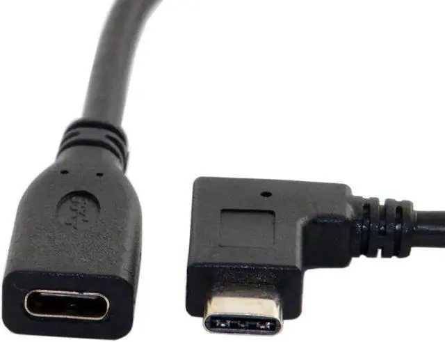 Alt view image 5 of 5 - 90 Degree Right Angled USB-C USB 3.1 Type C Male to Female Extension Data Cable for Macbook Tablet 20cm UC-218-RI-0.2M