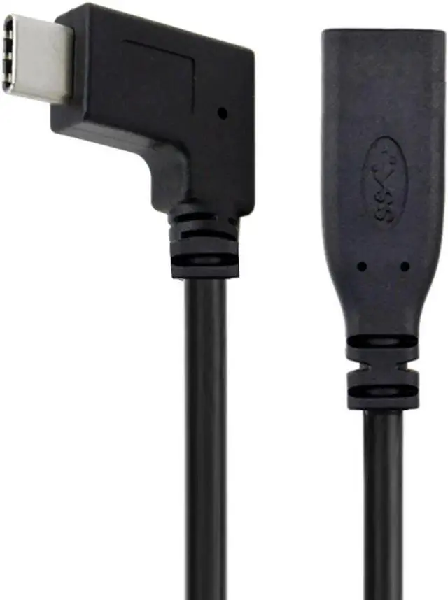 Main image of 90 Degree Right Angled USB-C USB 3.1 Type C Male to Female Extension Data Cable for Macbook Tablet 20cm UC-218-RI-0.2M
