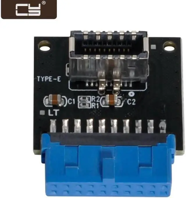 Alt view image 3 of 7 - USB 3.1 Front Panel Socket Key-A Type-E to USB 3.0 20Pin Header Male Extension Adapter for Motherboard UC-308