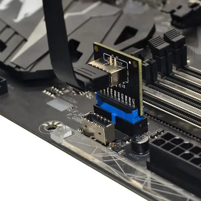 Alt view image 4 of 7 - USB 3.1 Front Panel Socket Key-A Type-E to USB 3.0 20Pin Header Male Extension Adapter for Motherboard UC-308