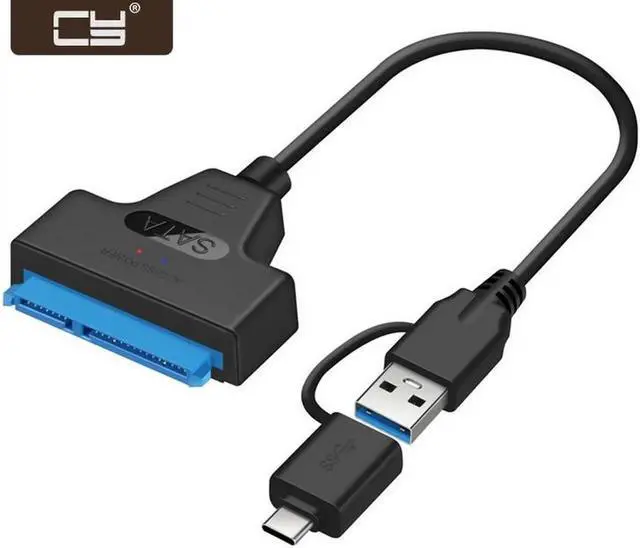 Alt view image 5 of 7 - Type C & USB 3.0 Male to SATA 22 Pin 2.5" Hard disk driver SSD Adapter Cable for Macbook & Laptop UC-147