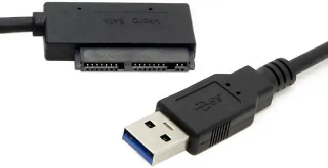 Main image of USB 3.0 to Micro SATA 7+9 16 Pin 1.8" 90 Degree Angled Hard Disk Driver SSD Adapter Cable 10cm U3-382