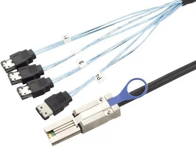 Alt view image 3 of 5 - MINI SAS HD SFF-808826P to 4X E-SATA 7P Motherboard Server Hard Disk Connection Cable