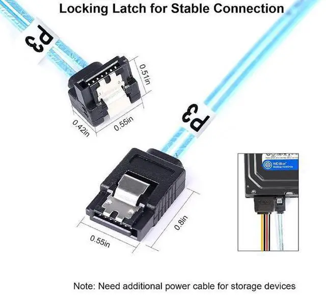 Alt view image 3 of 5 - Six 180-degree SAT A 7P male to six 90-degree straight SAT A 7P female solid-state hard drive high-speed connection cables 1m