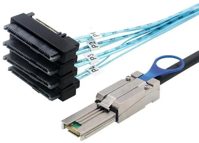 Alt view image 2 of 5 - MINl SAS HD SFF-808826Pto 4x SAS 8482One-Stop Server Conversion Cable