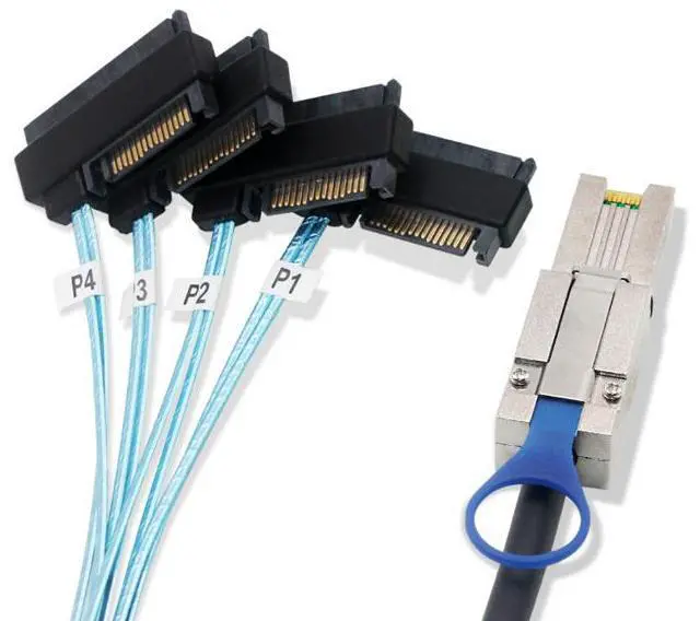 Alt view image 3 of 5 - MINl SAS HD SFF-808826Pto 4x SAS 8482One-Stop Server Conversion Cable