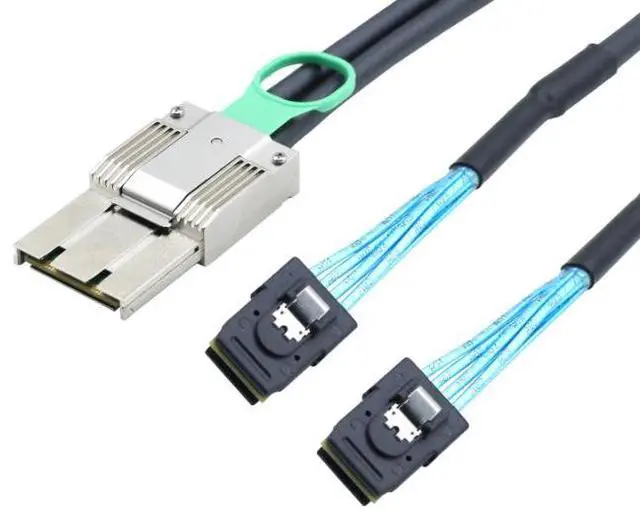 Alt view image 2 of 5 - PCIE MINl SAS SFF-8088 8XI/O 68P to2 SAS 8087 36P 4X connection cables 2m