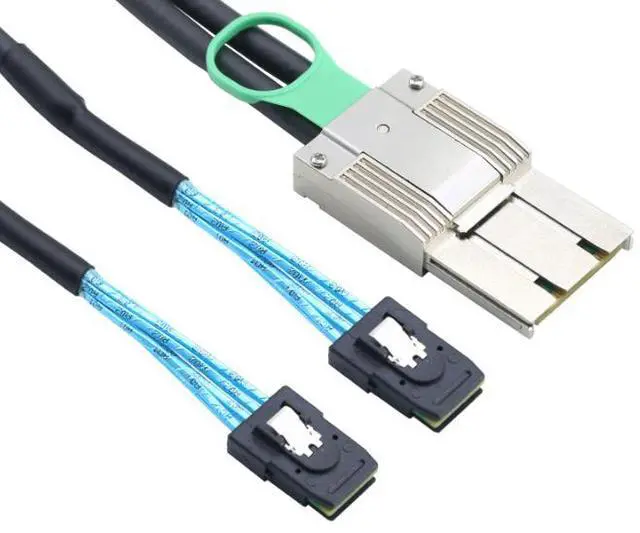Alt view image 5 of 5 - PCIE MINl SAS SFF-8088 8XI/O 68P to2 SAS 8087 36P 4X connection cables 2m