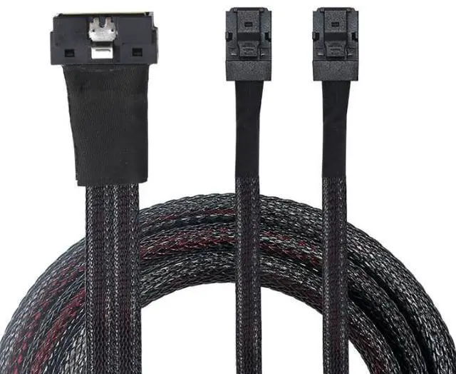 Alt view image 5 of 5 - PCIE Slimline LP Low profile SFF-8654 with 2SFF-8643 connection lines for 81 ports 1m