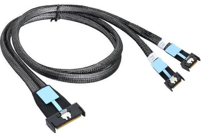 Alt view image 2 of 5 - GEN5 Slimline MCIO 8i 5.0 SFF-8654 with 8I connection to 2 MCIO SFF-8654 4I lines