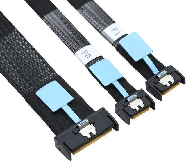 Alt view image 5 of 5 - GEN5 Slimline MCIO 8i 5.0 SFF-8654 with 8I connection to 2 MCIO SFF-8654 4I lines