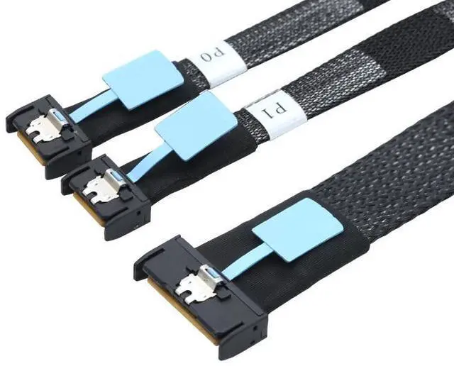 Alt view image 4 of 5 - GEN5 Slimline MCIO 8i 5.0 SFF-8654 with 8I connection to 2 MCIO SFF-8654 4I lines