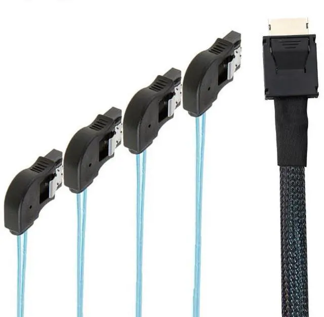 Main image of OCuLink PCl-Express SAS SFF-86l1 4i to SATA 7P Right-Angle Server Hard Disk Cable