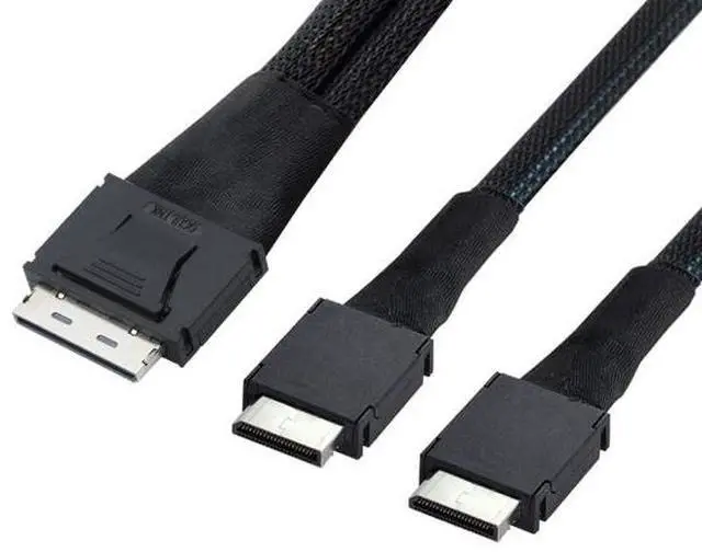 Alt view image 4 of 5 - PCIE Oculink SAS SFF-86ll 81-to-2 SFF 86ll 4l serverdata cables