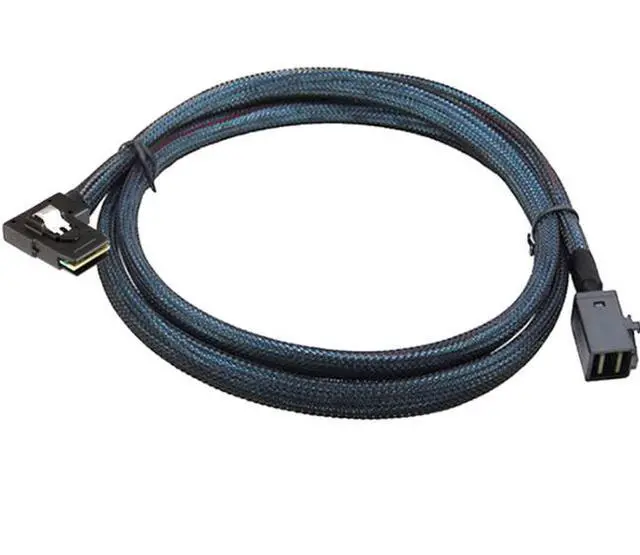 Alt view image 3 of 5 - SAS HD SFF-8643 4l-turn SAS SFF-8087 left-curving internal connection cable for server