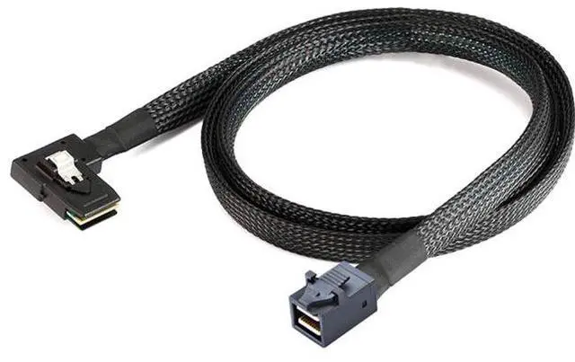 Alt view image 5 of 5 - SAS HD SFF-8643 4l-turn SAS SFF-8087 left-curving internal connection cable for server