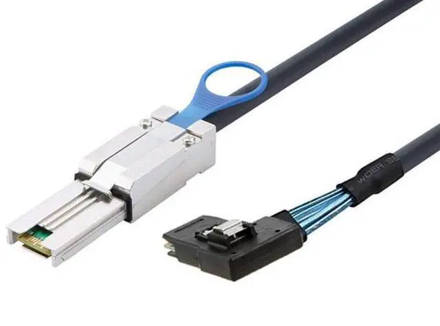 Alt view image 5 of 5 - SAS 8087 right-angle turn to SAS HD SFF-8088 serverinternal and external high-speed connection cable assembly