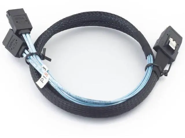 Alt view image 5 of 5 - SAS 8087 to 4X SATA without snap-on terminals -Internal high-speed connection cable for server1Cw10