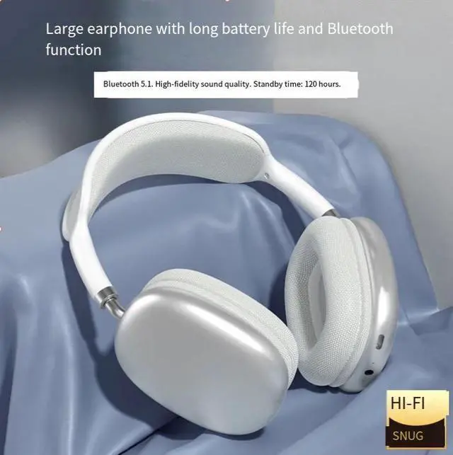 Alt view image 6 of 6 - Wireless Bluetooth Headphones, Over-Ear Bluetooth Headphones, Long-lasting Battery Life, Insertable Music, Voice Call, Bluetooth Headset blue