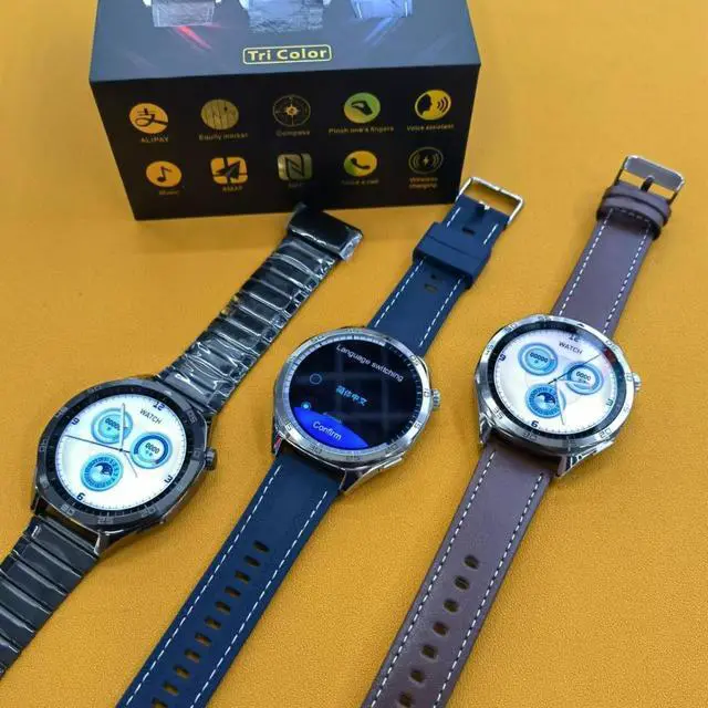 Alt view image 2 of 5 - Round-shaped new S5pro wireless magnetic charging Bluetooth calling sports smartwatch with heart rate and uric acid monitoring function