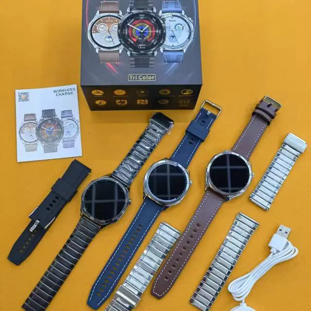 Alt view image 3 of 5 - Round-shaped new S5pro wireless magnetic charging Bluetooth calling sports smartwatch with heart rate and uric acid monitoring function