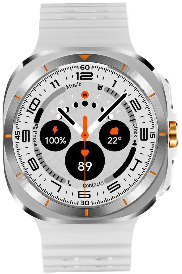 Alt view image 2 of 6 - Smartwatch remote selfie heart rate and oxygen level monitoring fitness watch white