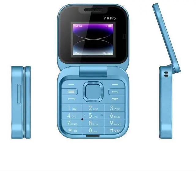 Main image of Flip cover mobile phones: FliIo14, i17pro, F15mini - Children and students' card phones blue