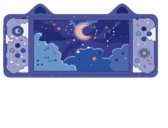 Main image of Cute e-sports cat ear mouse pad - Extra large gaming cartoon computer keyboard pad - Personalized creative office desk pad - Customized 35.43 x 15.75 inches 9