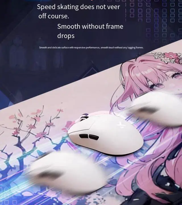 Alt view image 5 of 5 - JVFYI Alicia Mouse Pad - Extra Large Anime 2D Dormitory Computer Desk Workstation Office Desk Anti-Slip and Stain-Resistant - 35.43 x 15.75 inches 3