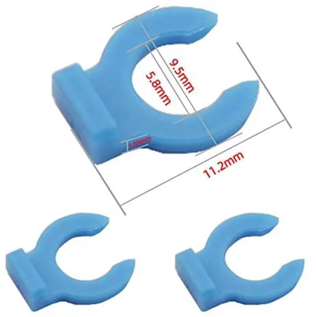 Alt view image 4 of 5 - JVFYI 3D printer DIY accessory pc4-01 pc4-m6 pneumatic connector with blue snap-on cover, 4mm Teflon tube fixation