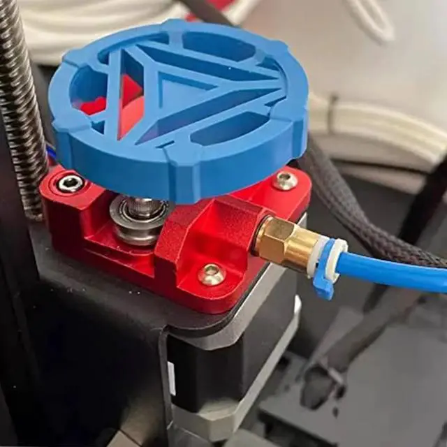 Alt view image 2 of 5 - JVFYI 3D printer DIY accessory pc4-01 pc4-m6 pneumatic connector with blue snap-on cover, 4mm Teflon tube fixation
