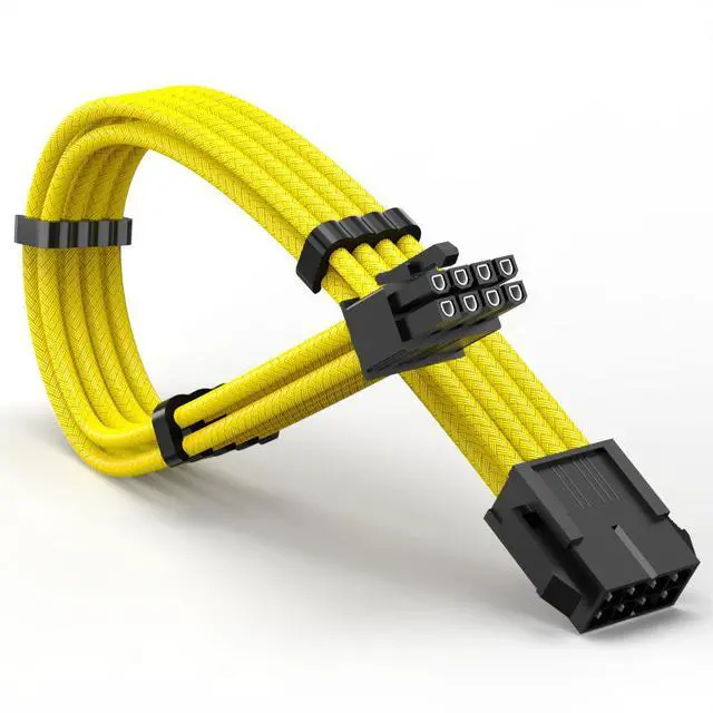 Main image of JVFYI Graphics card power supply cable - 8-pin extension cable for GPU, 30cm long, in color, for wholesale from company to company. yellow