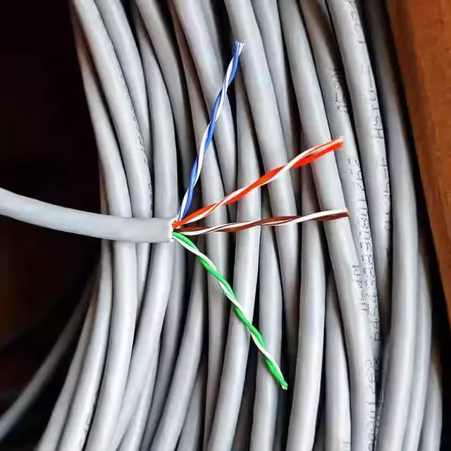 Alt view image 3 of 5 - SHIP Yizhou Original Genuine GAT5e Gigabit Network Cable D145-G GAT5e Shielded Cable 0.52 Gray (Length 305m)