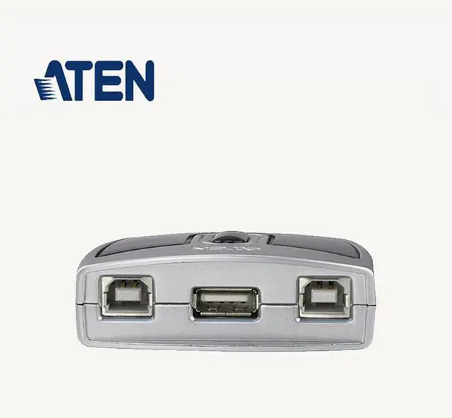 Alt view image 4 of 4 - ATEN Hongzheng US221A Computer Switcher/Distributor USB 2.0 - 3.0 Peripheral Switcher 2-port USB Printer Shareer 2-input 1-output