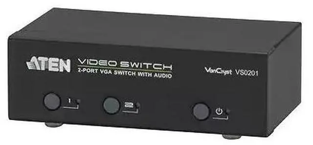 Alt view image 4 of 4 - ATEN HongZheng VGA Switcher - Dual Input, Single Output, 2-Port Display Shareer, 2-In-1 Output, Audio and Video Switcher - VS0201