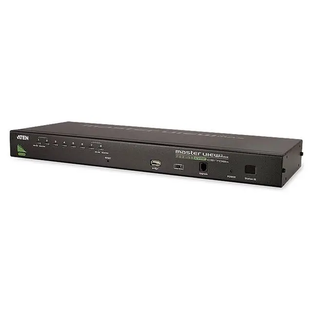 Alt view image 2 of 5 - ATEN HongZheng CS1708A Multi-Computer KVM Switcher - 8 ports PS2/USB single control for 8 devices, 8 input 1 output VGA rack, high-definition resolution 2048*1536, supports hot swapping, bus-style cas