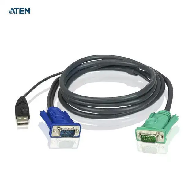 Alt view image 2 of 2 - ATEN switcher connection cable + 3-in-1 SPHD provides HDB and USB signals 2L-5201U 1.2 meters