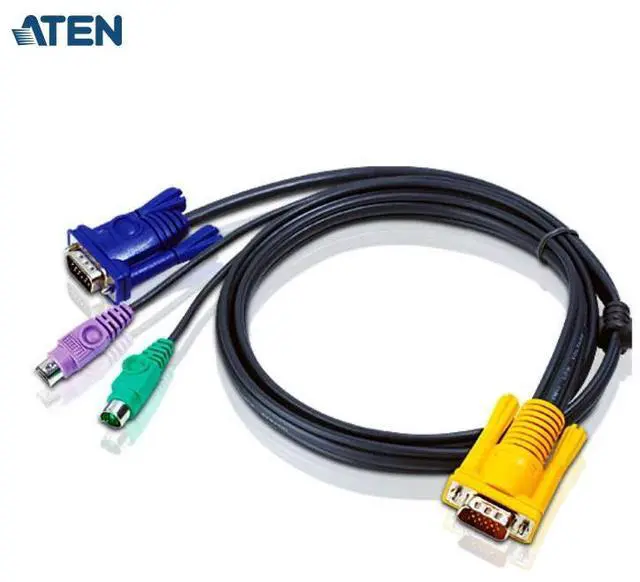 Main image of ATEN PS/2 interface switcher connection cable +3 in1 SPHD 2L-5202P, 1.8-meter long