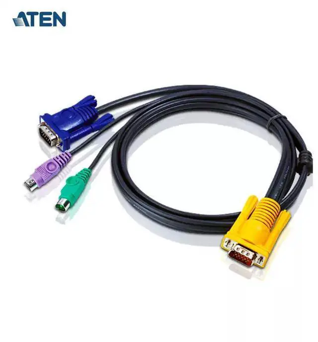 Main image of ATEN PS/2 interface switcher connection cable +3 in1 SPHD 2L-5201P, 1.2-meter long