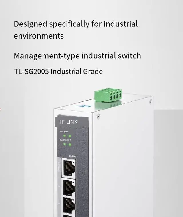 Alt view image 5 of 7 - TP-LINK industrial-grade switch - 100Mbps/1000Mbps rail-mounted wide-temperature wall-mounted POE-powered monitoring network splitter (power supply needs to be purchased separately)