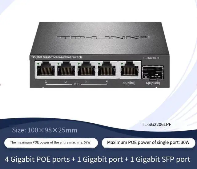 Main image of TP-LINK Gigabit Cloud Management PoE Switch Network Distributor TL-SG2206LPF