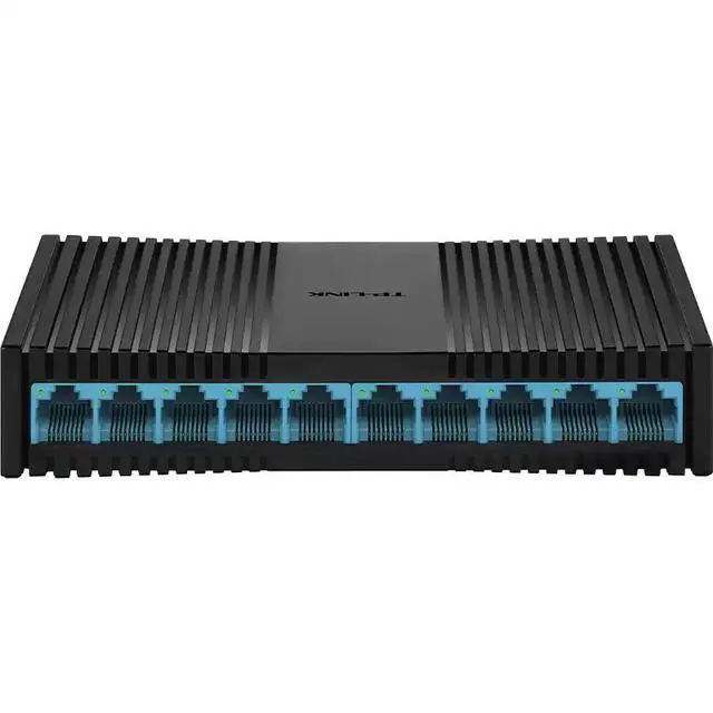 Alt view image 2 of 6 - TP-LINK Gigabit Backbone 8-port 100Mbps PoE Switch - Metal Case - Home Monitoring Network Hub and Splitter - TL-SL1210LP