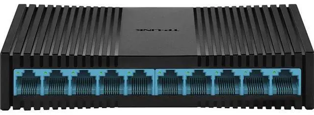 Main image of TP-LINK Gigabit Backbone 8-port 100Mbps PoE Switch - Metal Case - Home Monitoring Network Hub and Splitter - TL-SL1210LP TL-SL1210PM